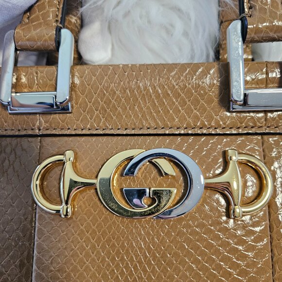 Authentic Rare GUCCI ZUMI IN SNAKE Phyton Skin M Size - Picture 9 of 17